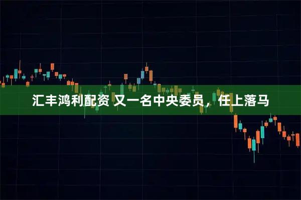 汇丰鸿利配资 又一名中央委员，任上落马
